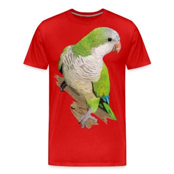 Argentinischer Sittich - Männer Premium Bio T-Shirt - Rot - Vorne - Damien (186cm)
