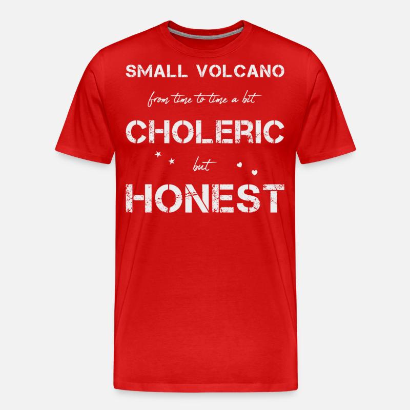 choleric honest - Männer Premium Bio T-Shirt - Rot