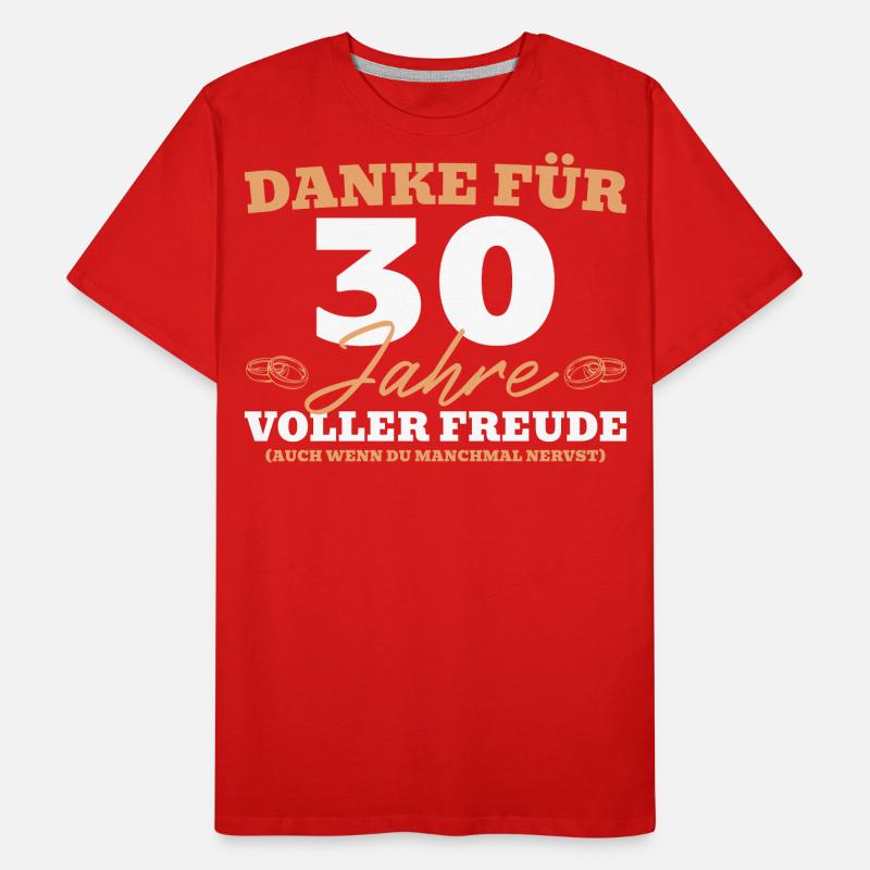 30. Hochzeitstag Mann Perlenhochzeit Männer Premium Bio T-Shirt