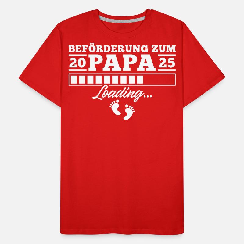 Werdender Papa 2025 Loading Männer Premium Bio T-Shirt