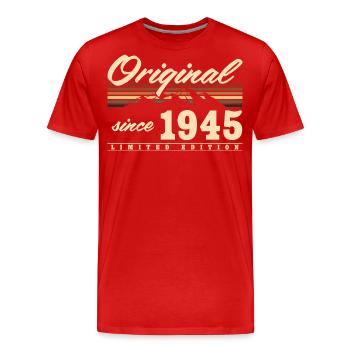 Original 1945 Jahrgang geboren Geburtstagsgeschenk - Männer Premium Bio T-Shirt - Rot - Vorne - Damien (186cm)