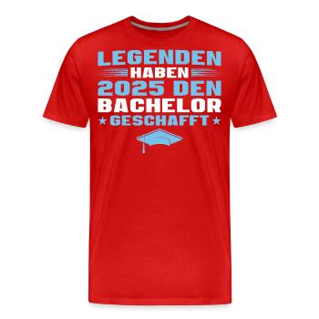 Studium Abschluss Bachelor 2025 - Männer Premium Bio T-Shirt - Rot - Vorne - Damien (186cm)
