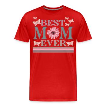 Mama - Männer Premium Bio T-Shirt - Rot - Vorne - Damien (186cm)