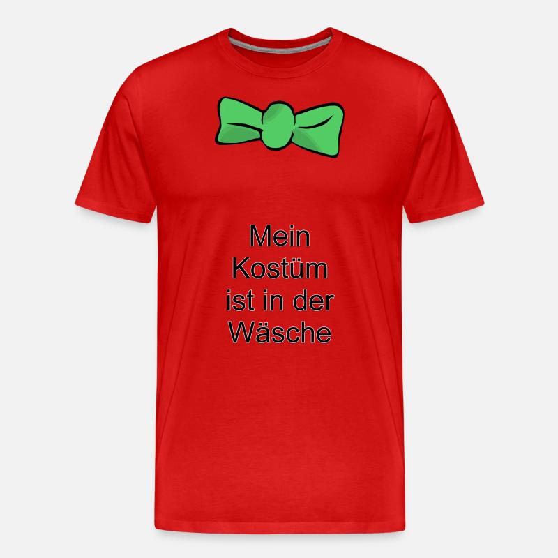 Fasching Fliege - Männer Premium Bio T-Shirt - Rot