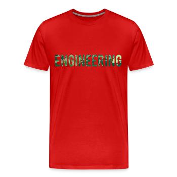 Tee-shirt d'ingénieur frais de circuit imprimé d'ingénierie - T-shirt bio Premium Homme - rouge - Devant - Damien (186cm)