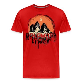 Dolomites Dolomites Tre Cime Lavaredo Trois Pics - T-shirt bio Premium Homme - rouge - Devant - Damien (186cm)