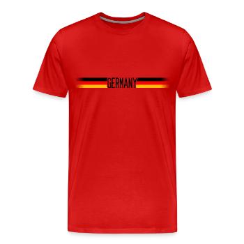 Drapeau de l'Allemagne / Bannière 007 - T-shirt bio Premium Homme - rouge - Devant - Damien (186cm)