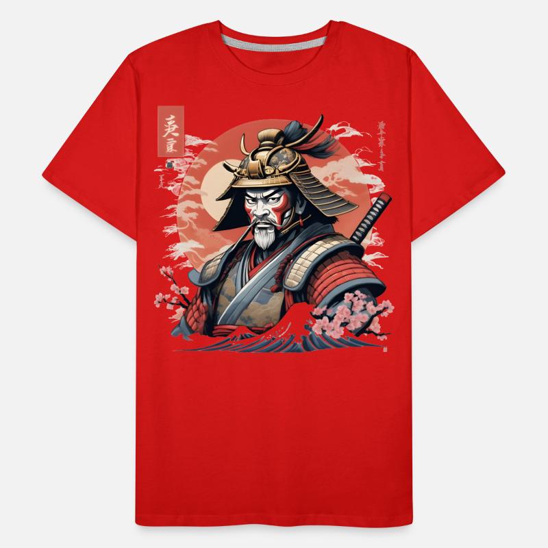 Japanischer Samurai Männer Premium Bio T-Shirt
