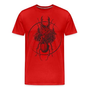 Scarab - T-shirt bio Premium Homme - rouge - Devant - Damien (186cm)