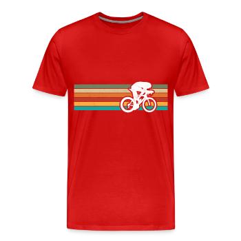 Retro Fahrrad Radfahrer für Mann Frau - Männer Premium Bio T-Shirt - Rot - Vorne - Damien (186cm)