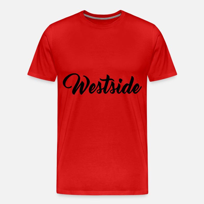 Westside Westen West - Männer Premium Bio T-Shirt - Rot