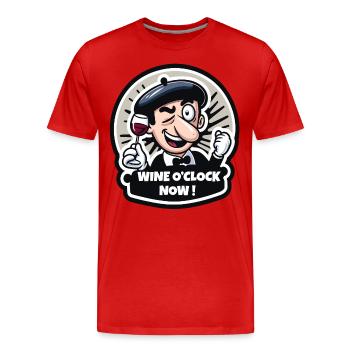 Für Weinliebhaber Humor - Männer Premium Bio T-Shirt - Rot - Vorne - Damien (186cm)