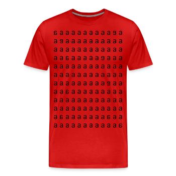 a a a a - T-shirt bio Premium Homme - rouge - Devant - Damien (186cm)
