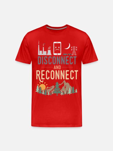 Disconnect And Reconnect - Men's Premium Organic T-Shirt - red