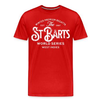 St Barts winter premium regatta - T-shirt bio Premium Homme - rouge - Devant - Damien (186cm)