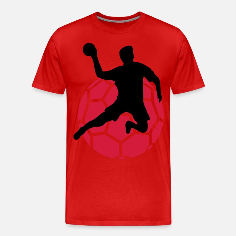 handball - Männer Premium Bio T-Shirt - Rot