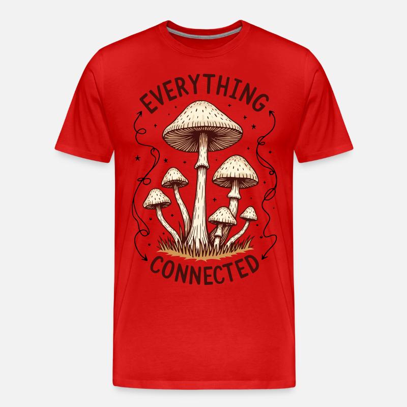 Everything Connected - Männer Premium Bio T-Shirt - Rot