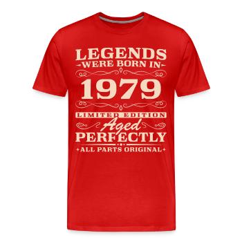Vintage Geburtsjahr 1979 Jahrgang Geburtstag - Männer Premium Bio T-Shirt - Rot - Vorne - Damien (186cm)