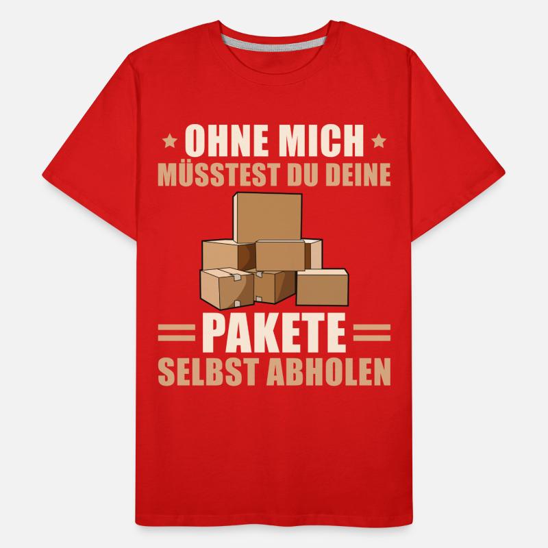 Postbote Paketdienst Paketbote Geschenkidee Männer Premium Bio T-Shirt