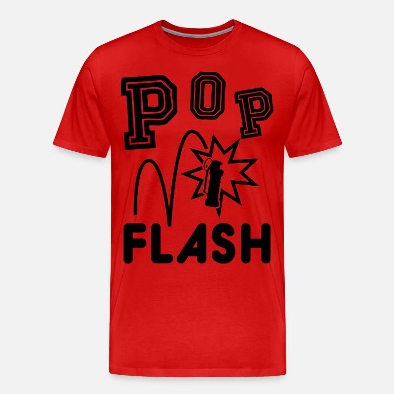 POP FLASH - Männer Premium Bio T-Shirt - Rot