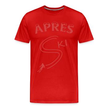 Apres Ski Skilehrer Pistensau Skihase Geschenk - Männer Premium Bio T-Shirt - Rot - Vorne - Damien (186cm)
