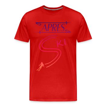 Apres Ski Pistensau Skihase Geschenk - Männer Premium Bio T-Shirt - Rot - Vorne - Damien (186cm)