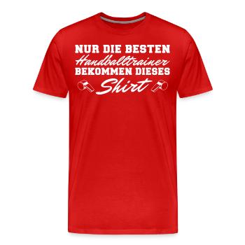 Handballtrainer Abschied Bester Trainer - Männer Premium Bio T-Shirt - Rot - Vorne - Damien (186cm)