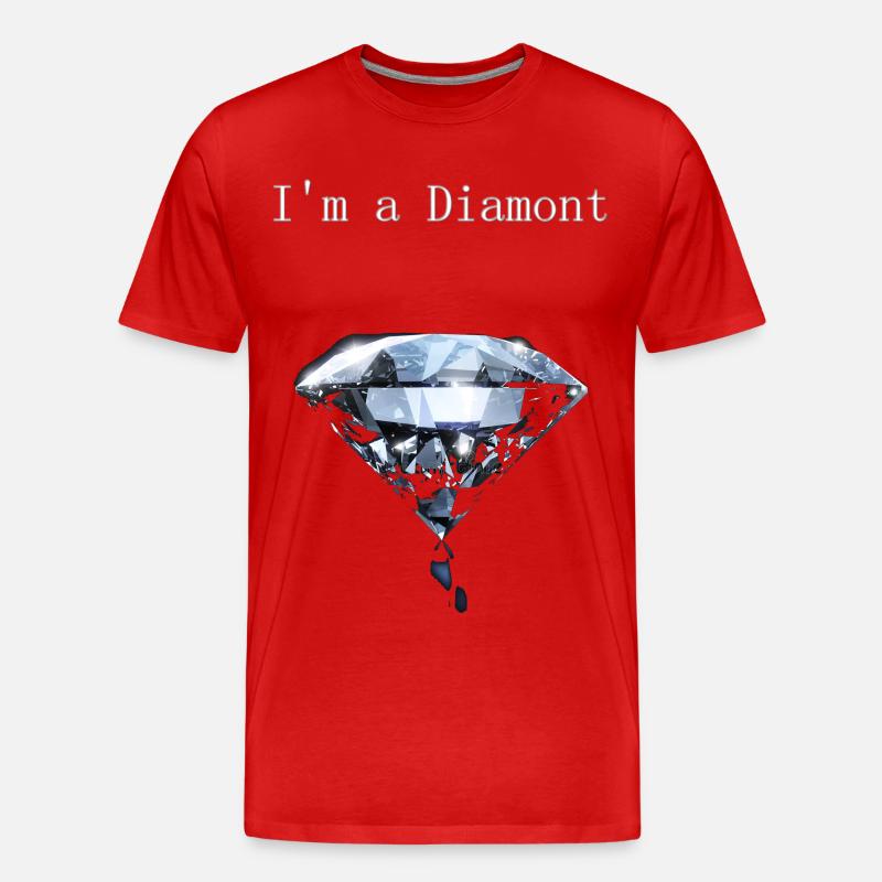 Ich bin ein Diamant - Männer Premium Bio T-Shirt - Rot