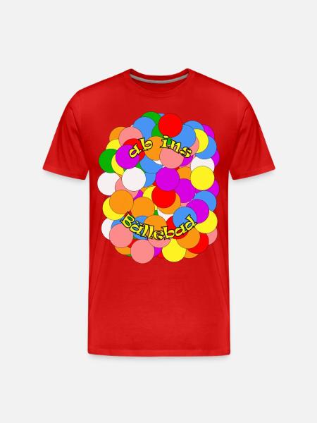 ab ins Bällebad - Männer Premium Bio T-Shirt - Rot