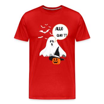 ALLO quoi - T-shirt bio Premium Homme - rouge - Devant - Damien (186cm)
