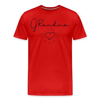 Grandma. Grandma gift - Men's Premium Organic T-Shirt - red - Front - Damien (186cm)