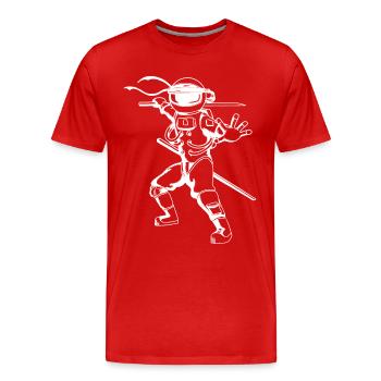 Astro Ninja - T-shirt bio Premium Homme - rouge - Devant - Damien (186cm)