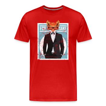 Cool pour FOX SAKE drôle renard disant ironie - T-shirt bio Premium Homme - rouge - Devant - Damien (186cm)