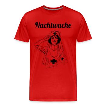 Nachtwache Shirt für Krankenschwester - Männer Premium Bio T-Shirt - Rot - Vorne - Damien (186cm)