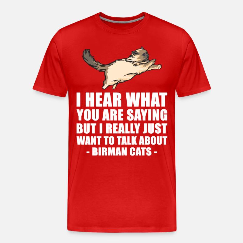 Birman Katze nettes Geschenk - Männer Premium Bio T-Shirt - Rot