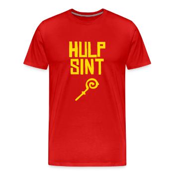 Hulp Sint Sinterklaas - Men's Premium Organic T-Shirt - red - Front - Damien (186cm)