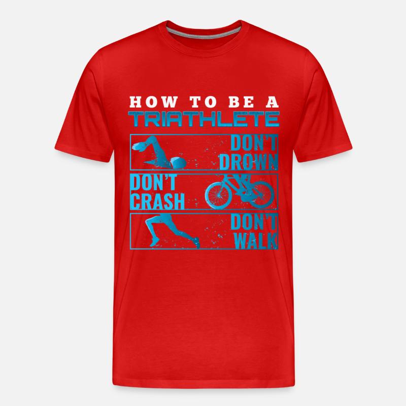 Triathlon Tshirt Geschenk Evolution Männer - Männer Premium Bio T-Shirt - Rot