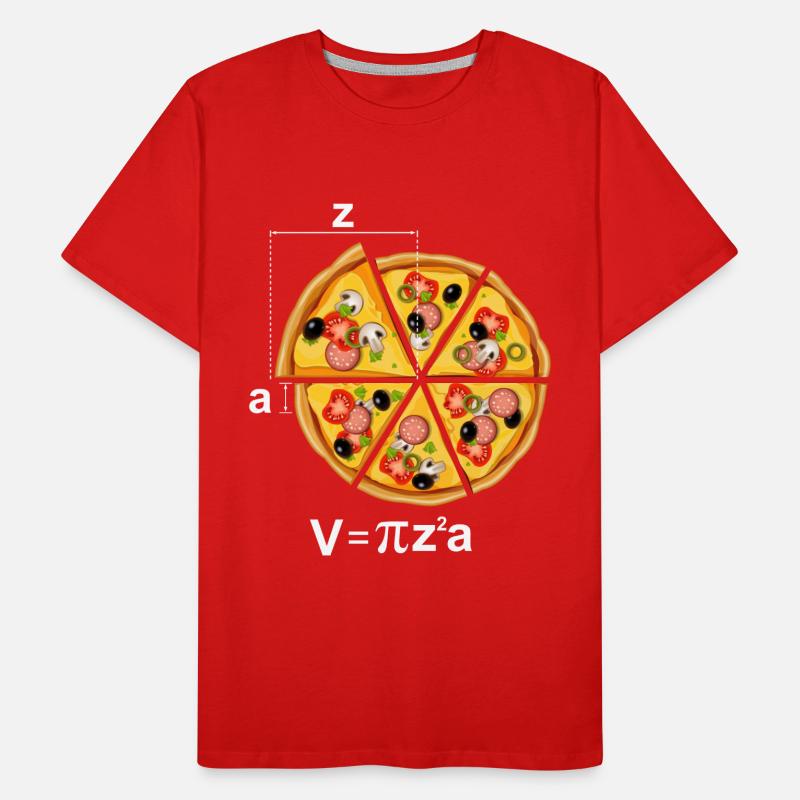 Pizza Motive Math Radius Men's Premium Organic T-Shirt
