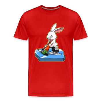 J'adore Hockey Joyeuses Pâques cadeau - T-shirt bio Premium Homme - rouge - Devant - Damien (186cm)