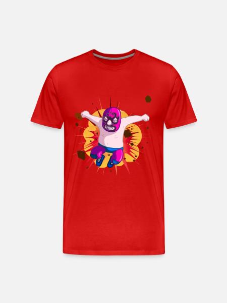 "Wrestler" - Men's Premium Organic T-Shirt - red
