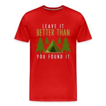 Camping conservation protection de l'environnement cadeau - T-shirt bio Premium Homme - rouge - Devant - Damien (186cm)