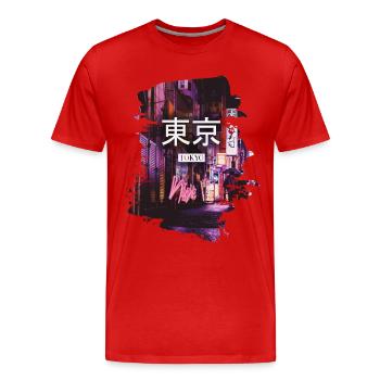 Tokyo - T-shirt bio Premium Homme - rouge - Devant - Damien (186cm)