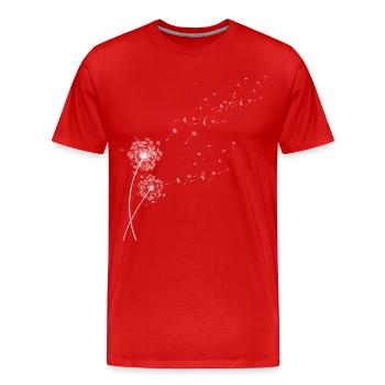 Dandelion, of grass, dandelion - Men's Premium Organic T-Shirt - red - Front - Damien (186cm)