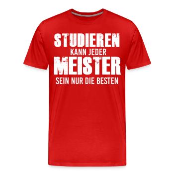 Meister 2020 Meisterprüfung Bestanderen - Männer Premium Bio T-Shirt - Rot - Vorne - Damien (186cm)