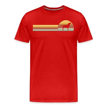 Cadeau de chien drôle de Labrador - T-shirt bio Premium Homme - rouge - Devant - Damien (186cm)
