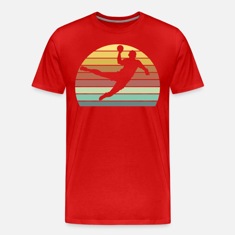 Handball - Männer Premium Bio T-Shirt - Rot