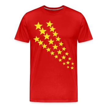 Trendige Sterne - Männer Premium Bio T-Shirt - Rot - Vorne - Damien (186cm)