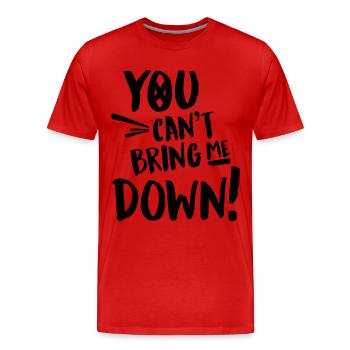 Vous ne pouvez pas me faire tomber - T-shirt bio Premium Homme - rouge - Devant - Damien (186cm)