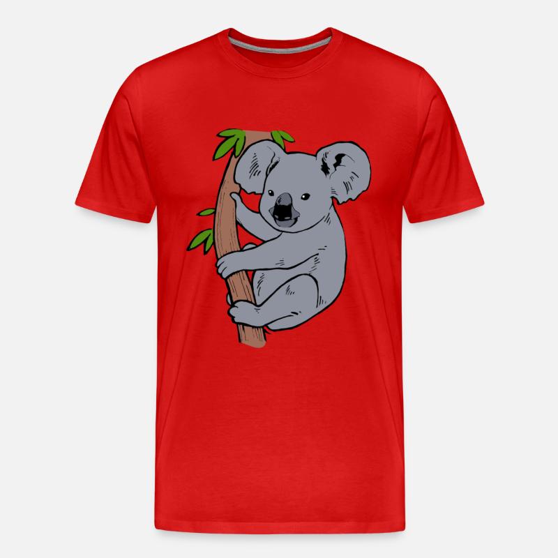 Koala - Männer Premium Bio T-Shirt - Rot