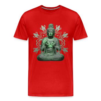 Bouddhisme Méditation Yoga Spiritualité - T-shirt bio Premium Homme - rouge - Devant - Damien (186cm)